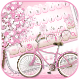 Sakura Pink Bicycle Keyboard Theme icon