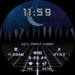 Vaporwave Watch Face - Screenshot Image