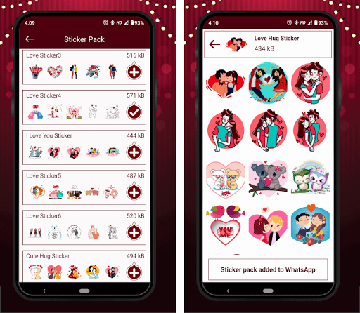 Love Stickers Romantic Couple Screen 3