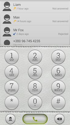 Theme for ExDialer White Leatherのおすすめ画像2