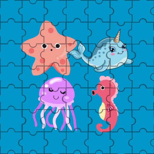 Puzzles for kids Ocean Animals logo