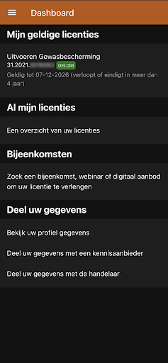 Android application Bureau Erkenningen screenshort