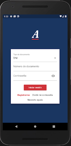 Android application Asistir Servicios Médicos screenshort