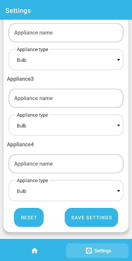 Android application Smart Home screenshort