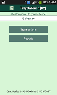 Visualização do aplicativo