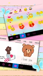 Cute Girly Colors Keyboard Bac