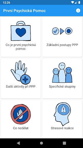 Android application První Psychická Pomoc screenshort