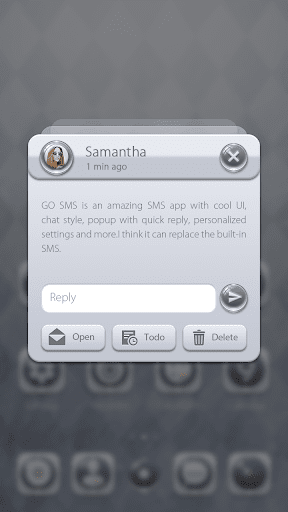 GO SMS PRO 55 GREY THEME