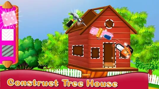 나무 인형 집 만들기 : 작은 주택 건설 게임