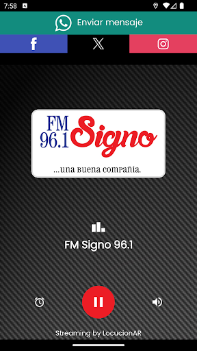 Android application FM Signo 96.1 screenshort