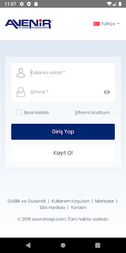 Android application Avenir Bayi screenshort
