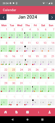 CalBio - Biodynamic Calendar Screen 3