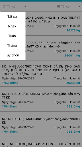 Android application HPC WMS screenshort
