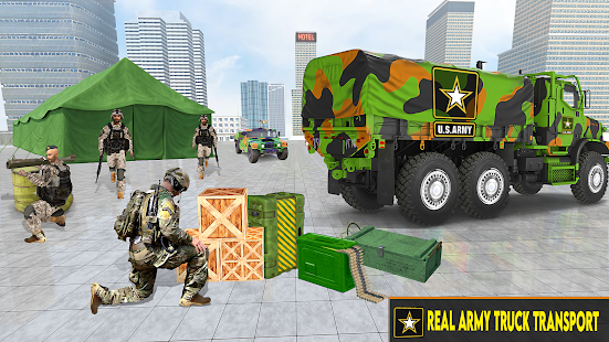 Army Vehicle Transporter Truck Simulator:Army Game 1.11 Screenshots 2