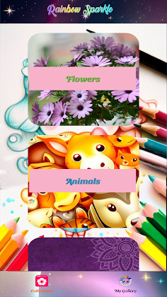 Rainbow Sparkle: Coloring Game - Screenshot 1