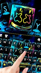 Neon Graffiti DJ Keyboard Theme