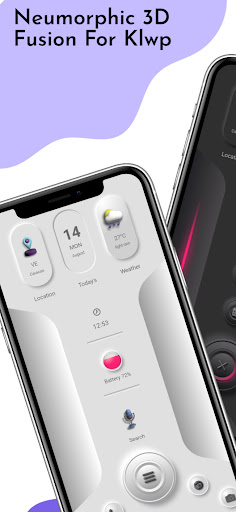 Android application Neumorphic 3D Fusion for Klwp screenshort