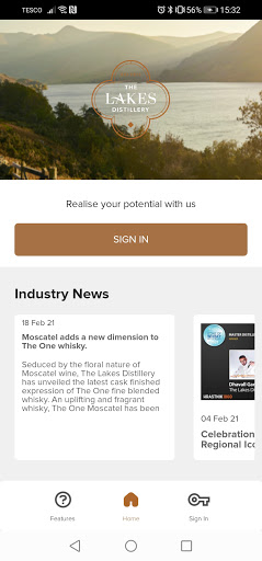 Android application Lakes Distillery Training screenshort
