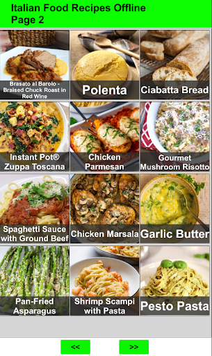 Italian Recipes Offline Screen 2