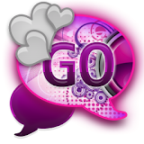 GO SMS - Fusion Purple Hearts icon
