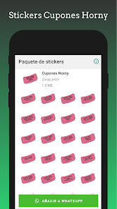 Captura de Pantalla 1 Stickers - Cupones Horny android