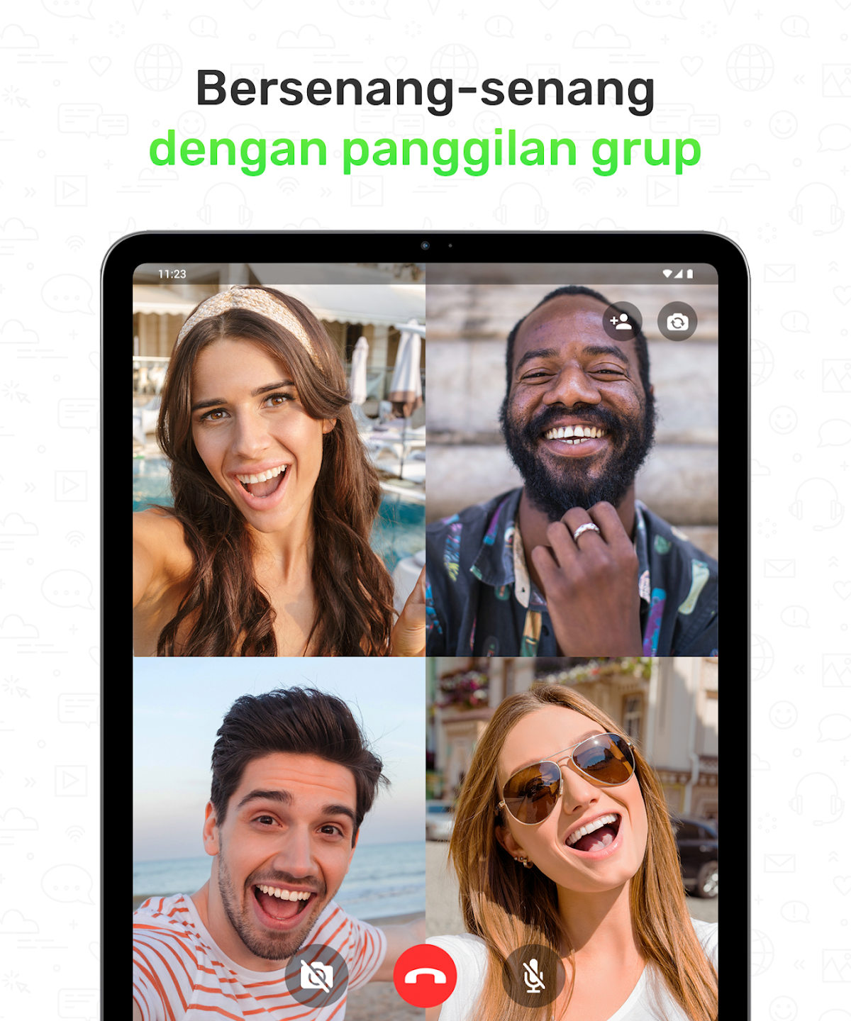 cara VC WhatsApp sambil buka aplikasi lain di iPhone