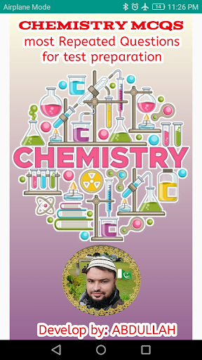 Android application Chemistry MCQs offline screenshort