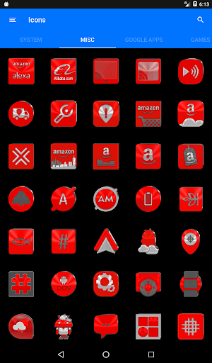 Bright Red Icon Pack