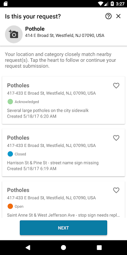 Screenshot of Westfield Connect