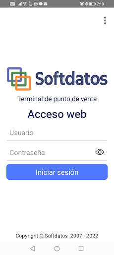 Android application SOFTDATOS, Punto de venta screenshort