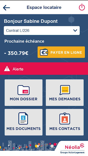 Android application Mon espace locataire Neolia screenshort