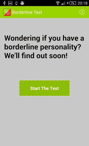 Android application Borderline Test screenshort