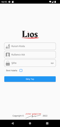 Android application LIOS screenshort