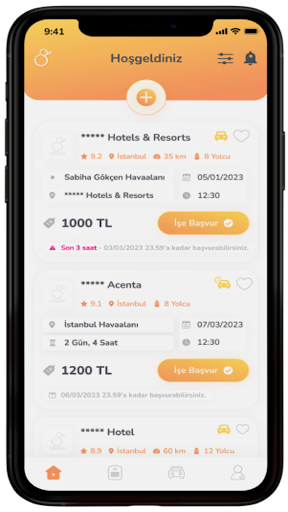 Android application Ördek: Turizm Transfer screenshort