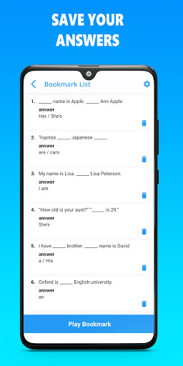 English Test App with Grammar and Vocabulary