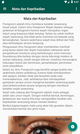 Android application Mata dan Kepribadian screenshort