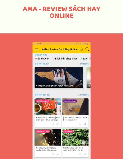 Android application AmA - Review Sách Hay Online screenshort