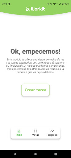 Android application Workit screenshort