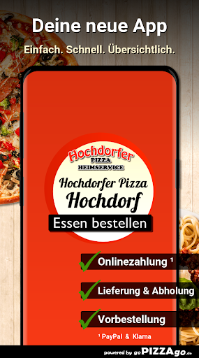 Android application Hochdorfer Pizza Heimservice H screenshort