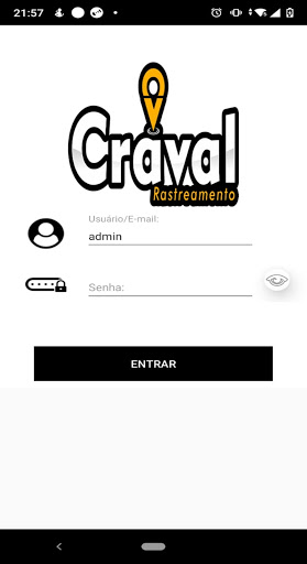 Android application Craval Rastreamento screenshort
