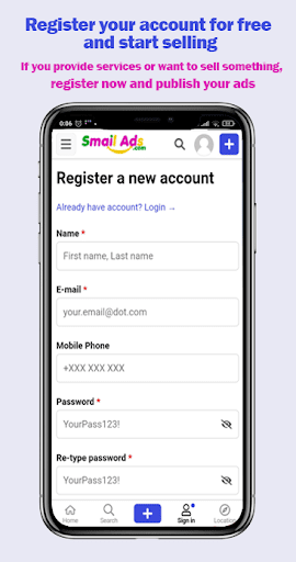 Classifieds ads in Sweden Screenshot