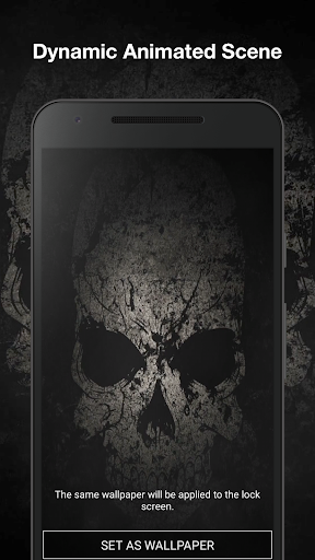 Black Skull Live Wallpaper Screen 2