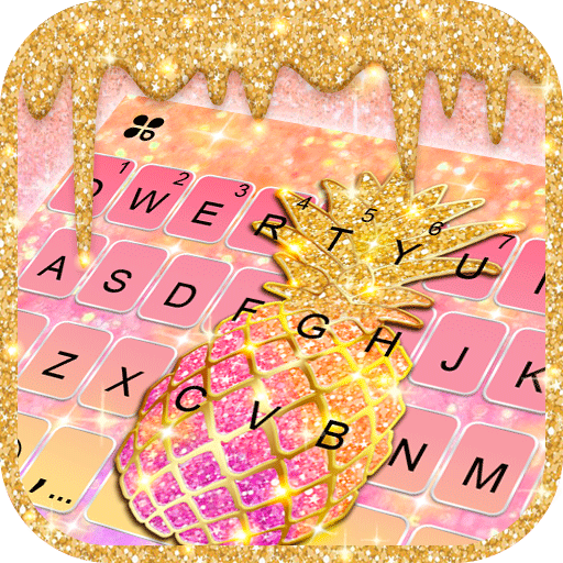 Glitter Drop Pineapple Keyboar logo