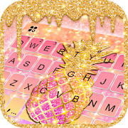 Glitter Drop Pineapple Keyboard Theme