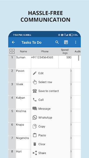 Table Notes - Mobile database 202 screenshots 1