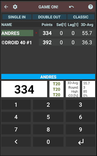 Android application Dart Navigator: Score & Career screenshort