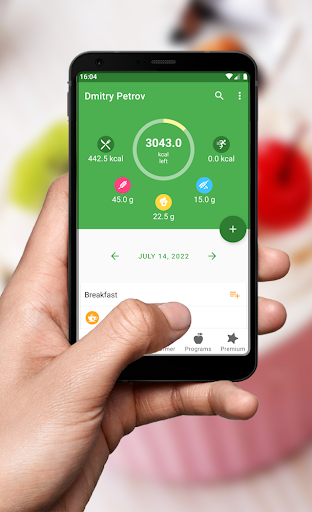 Android application Calorio - calorie counter screenshort