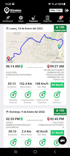 GOMotors Tracking Screen 3