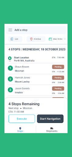 C4C Driver Screen 2