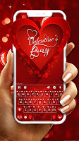 screenshot of Valentine Hearts Keyboard Theme